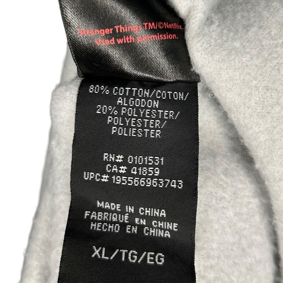 Netflix Stranger Things Hellfire Club Black Gray Ombré Pullover Hoodie Size XL - Picture 8 of 13